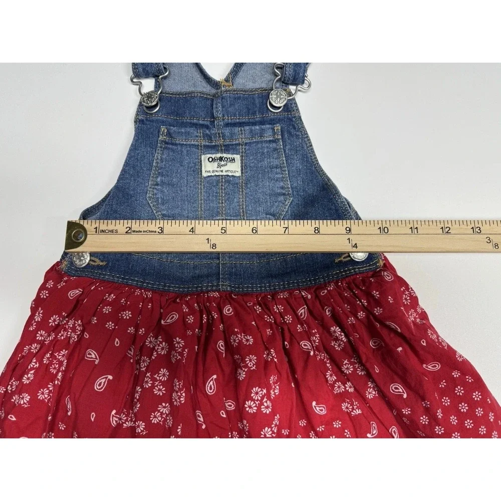 Denim Red Paisley Dress 4T Party Skirt OSHKOSH B'gosh‎ Vestbak